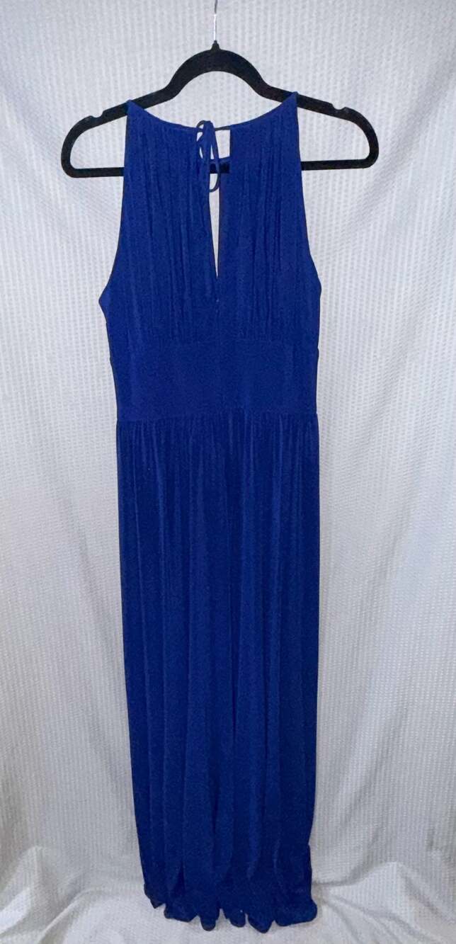 R&M Richards Royal Blue Embellished Waist Maxi Dress Size 12 - Picture 2 of 3